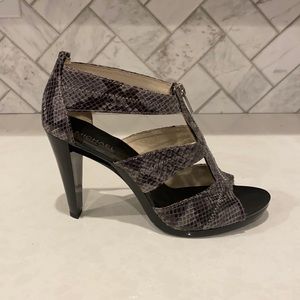 Women’s Michael Kors Gray Leather Snake Print Heels